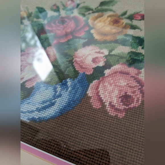 Embroidered Floral Framed Picture from Eaton's - Picture 2 of 5